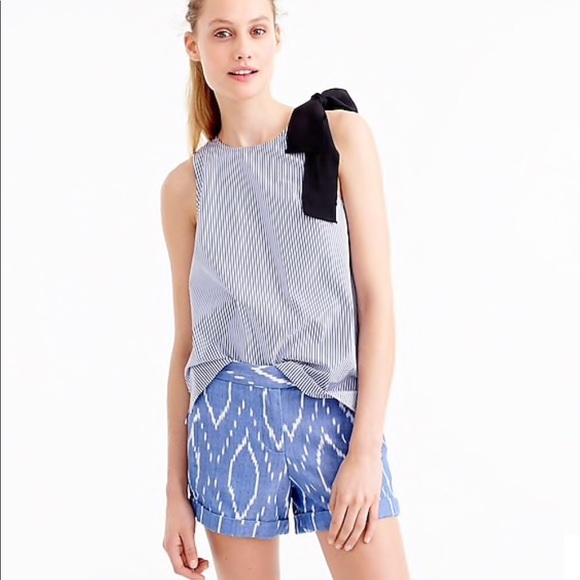 J. Crew Pants - J. Crew Cotton Short in Sunfaded Ikat Size 10